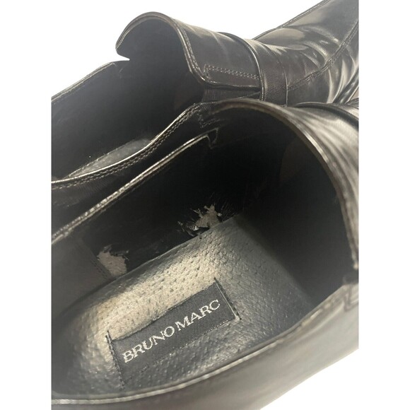 Bruno‎ Marc Men's Giorgio-3 Black Leather Lined Dress Loafers Shoes Size 12 - Picture 12 of 15